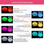 Advanced silicone 7 colors skincare treatment led face light mask