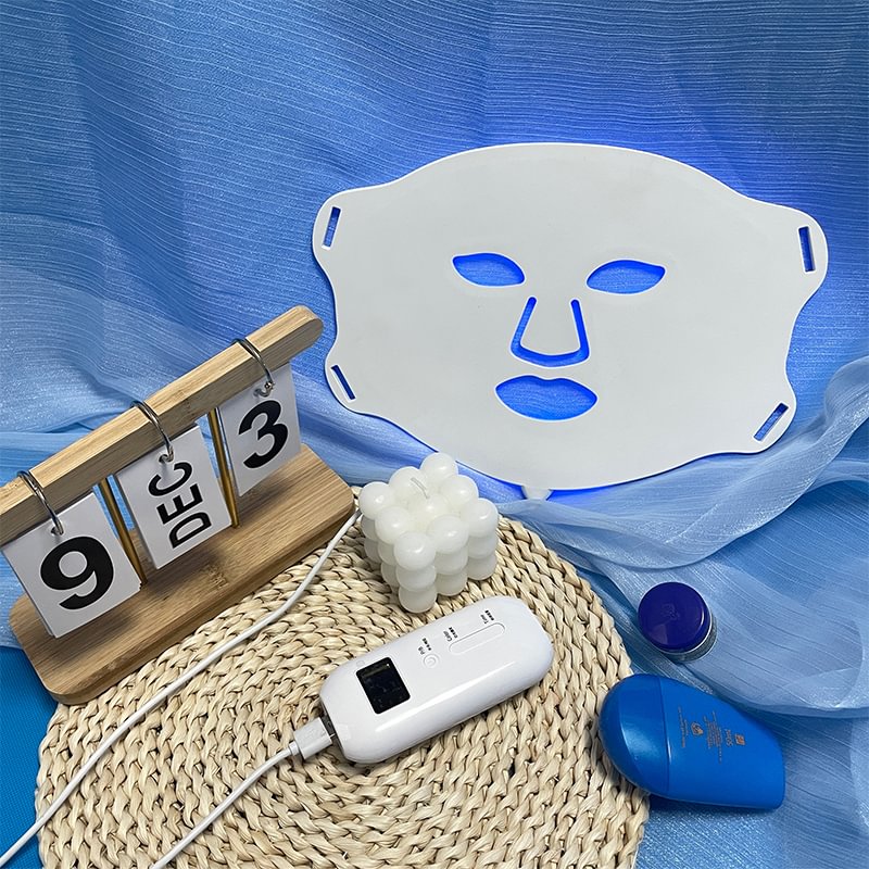 Flexible anti-aging silicon photon therapy led therapy mask